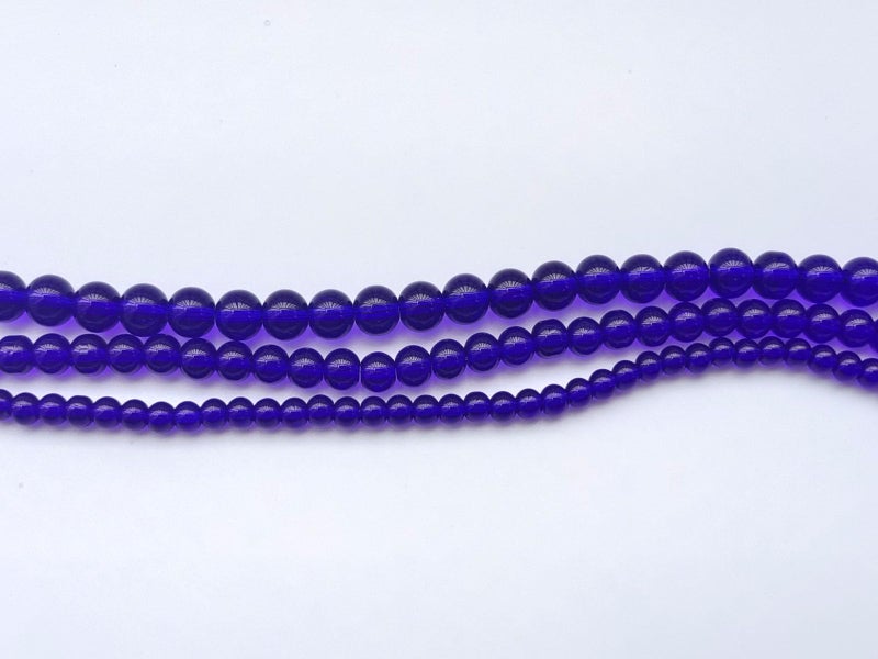 ABOKOY Glass Beads 8mm 100pcs Round Smooth Loose Beads for Bracelet Necklace Jewelry Making Craft DIY (8mm  50805 Dark Blue) - Image 5